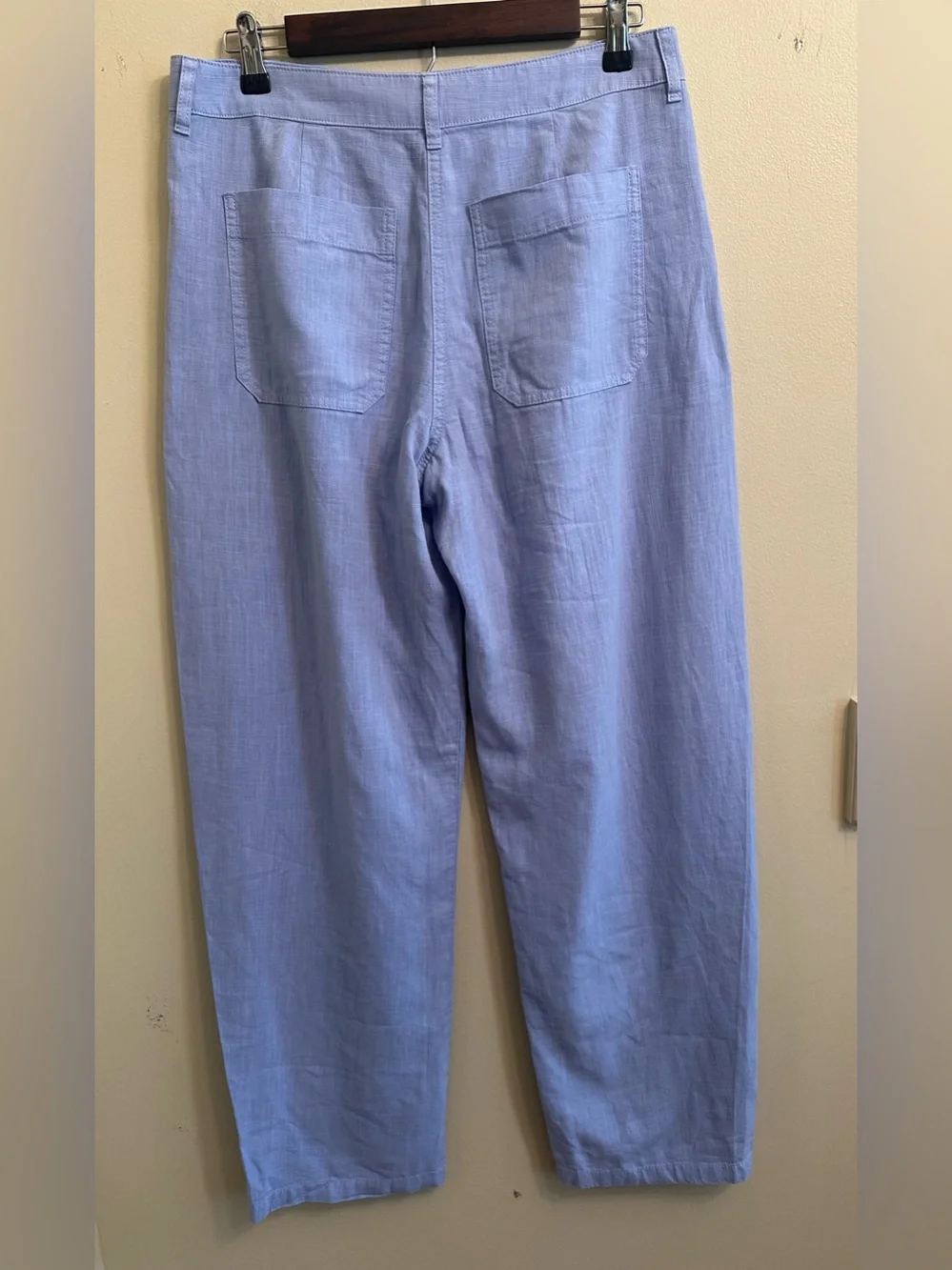 J.Crew Periwinkle Linen Blend Cropped Pants Women's Size 4 Coastal Preppy 1127